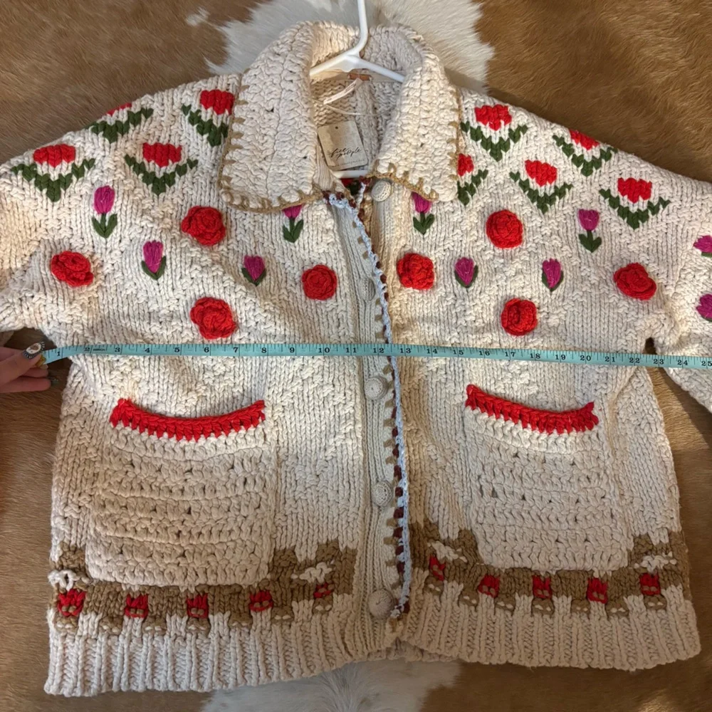 NWT Free People Rosebud Cardi Sz XS - Picture 7 of 10